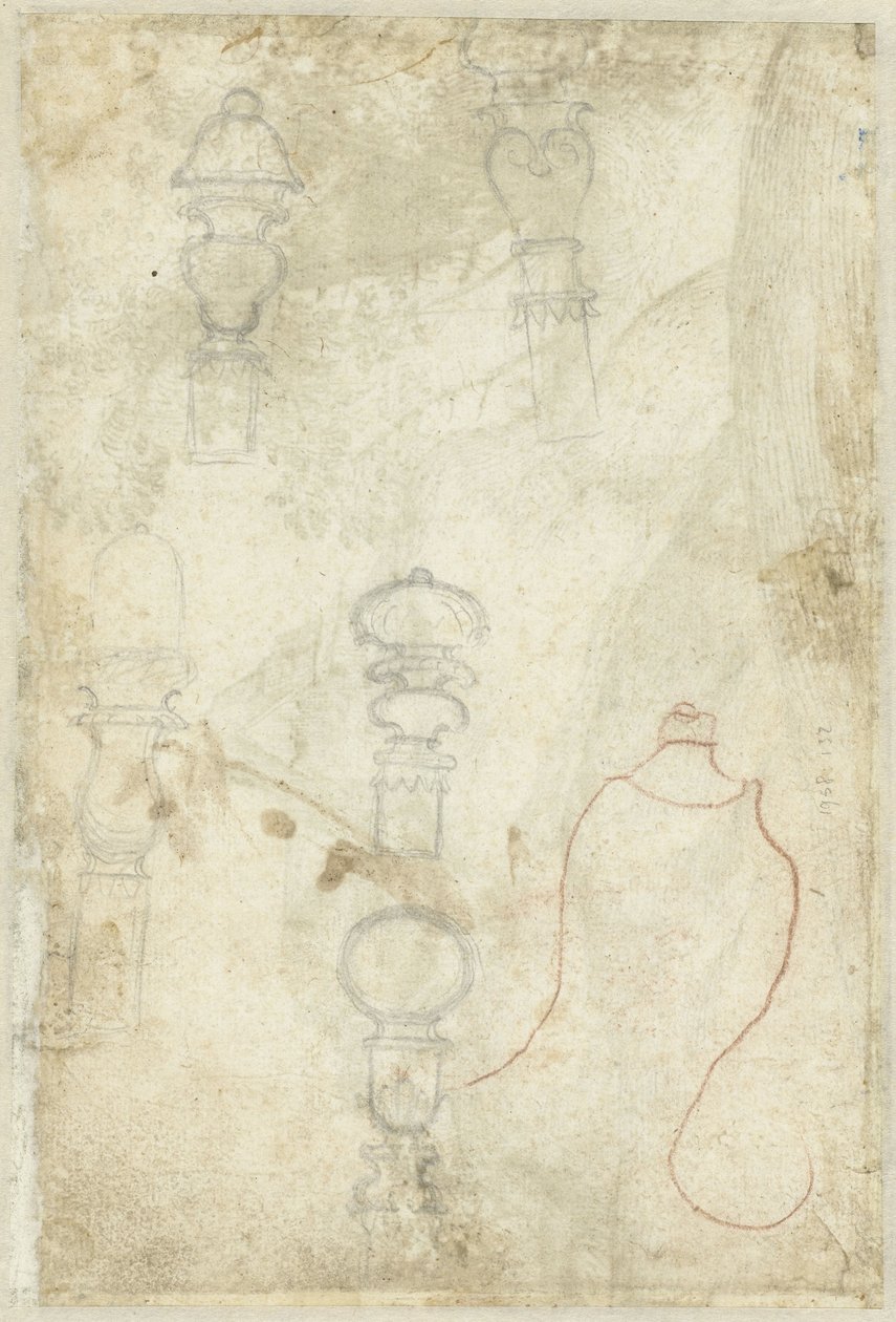 Botões de esboço de Domenico Campagnola (possibly)