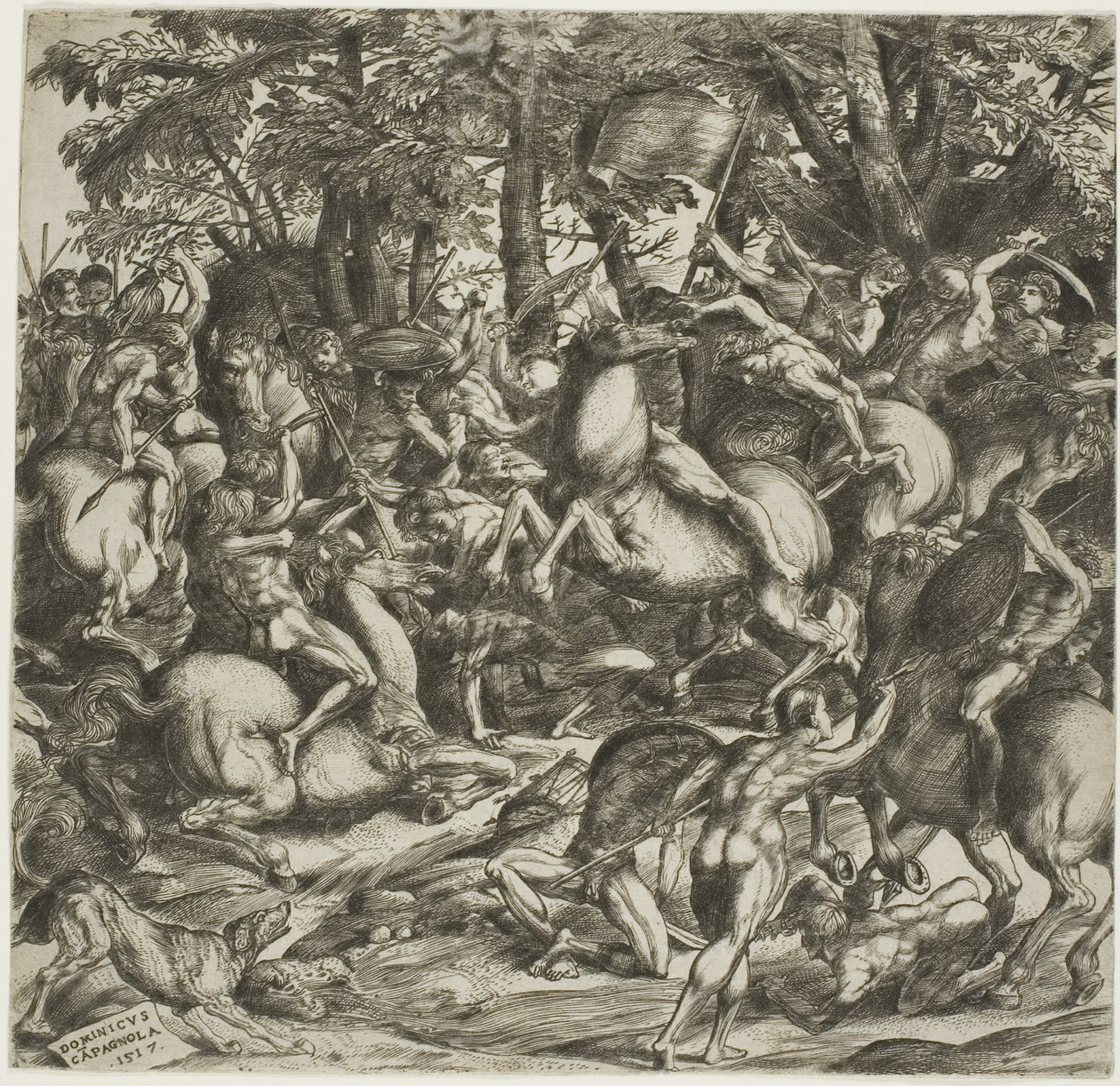 Batalha dos Homens Nus de Domenico Campagnola