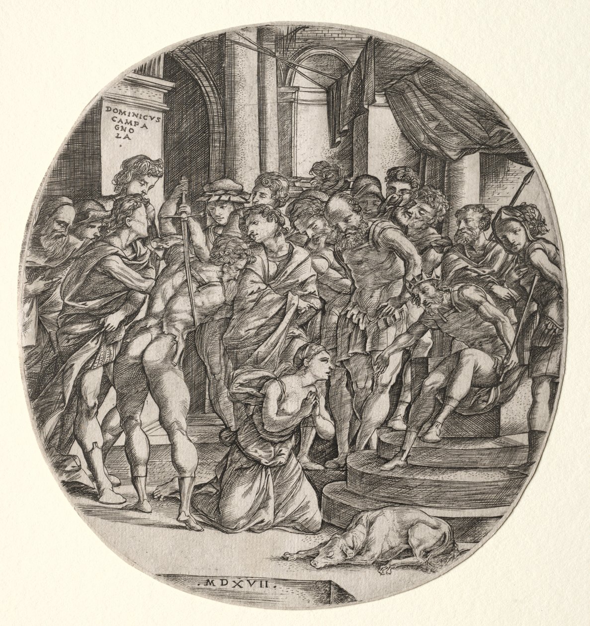 Decapitação de Santa Catarina de Domenico Campagnola