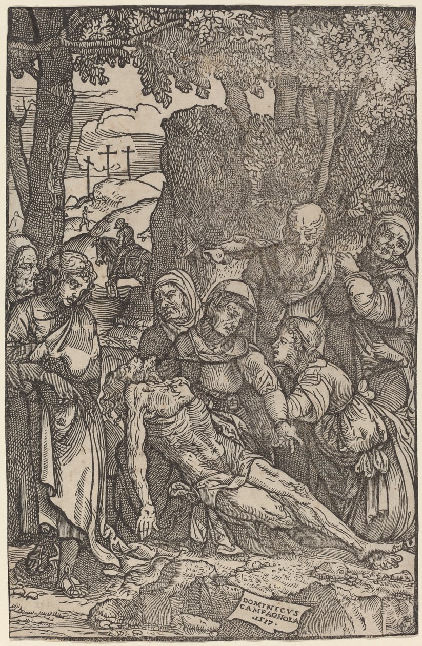 Lamentação de Cristo de Domenico Campagnola