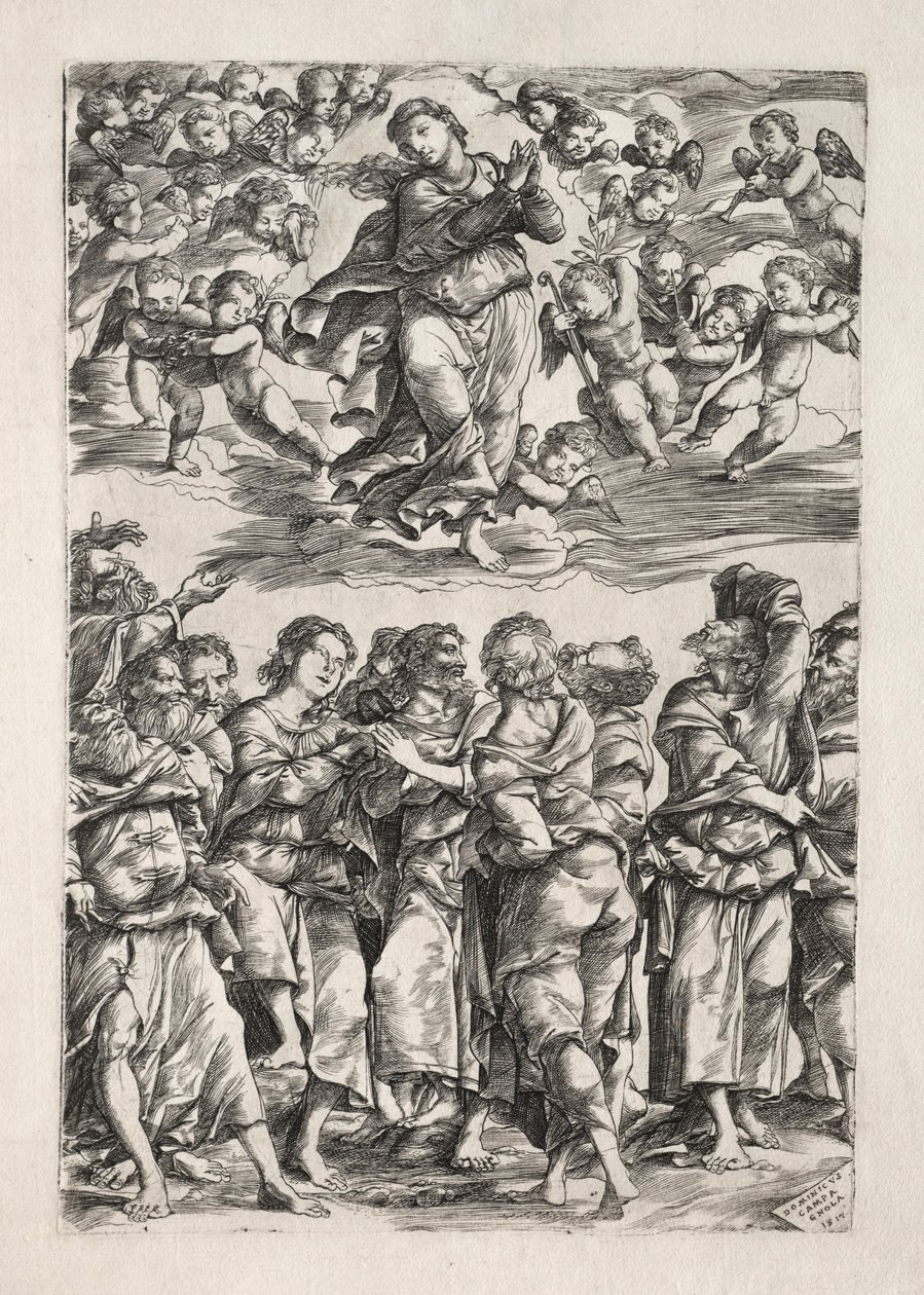 A Assunção da Virgem, 1517. de Domenico Campagnola