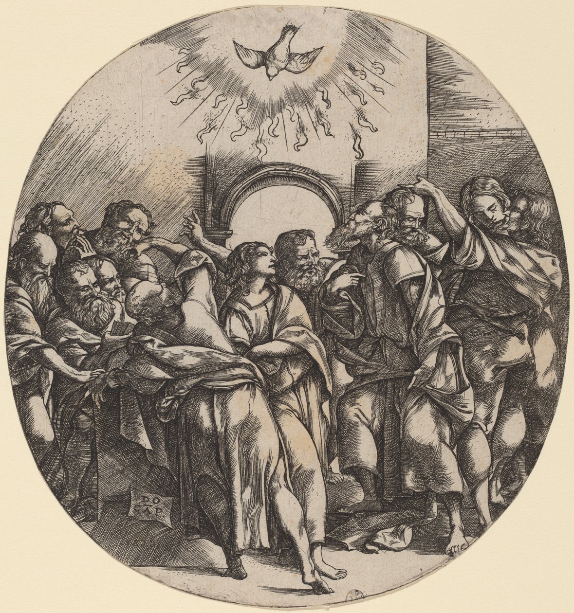 A descida do Espírito Santo de Domenico Campagnola