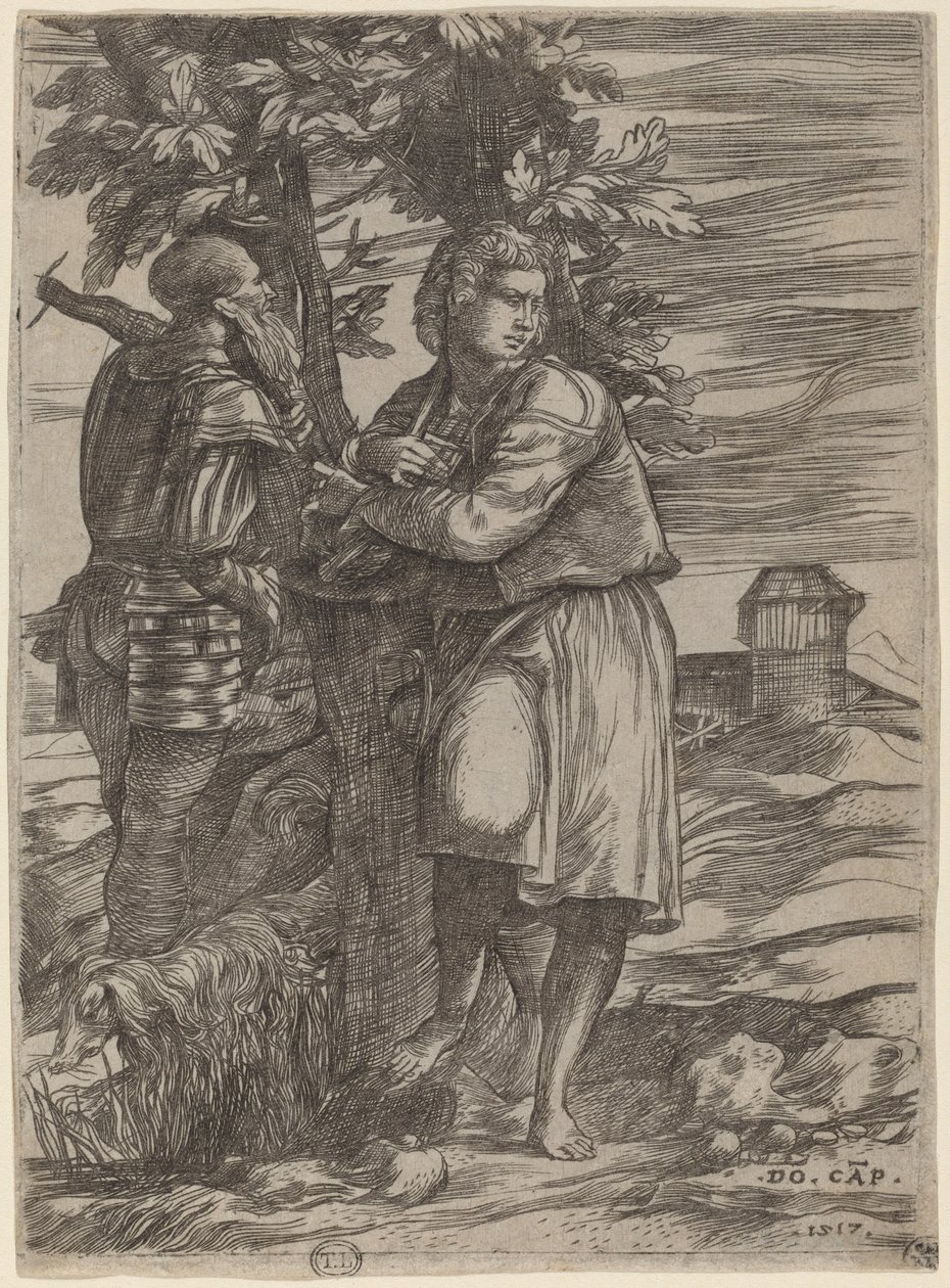 O Pastor e o Velho Guerreiro de Domenico Campagnola