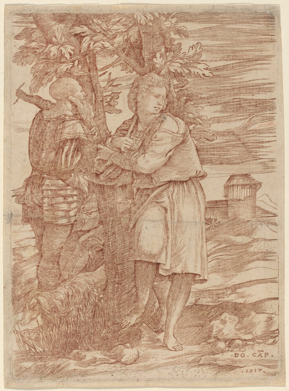 O Pastor e o Velho Guerreiro de Domenico Campagnola