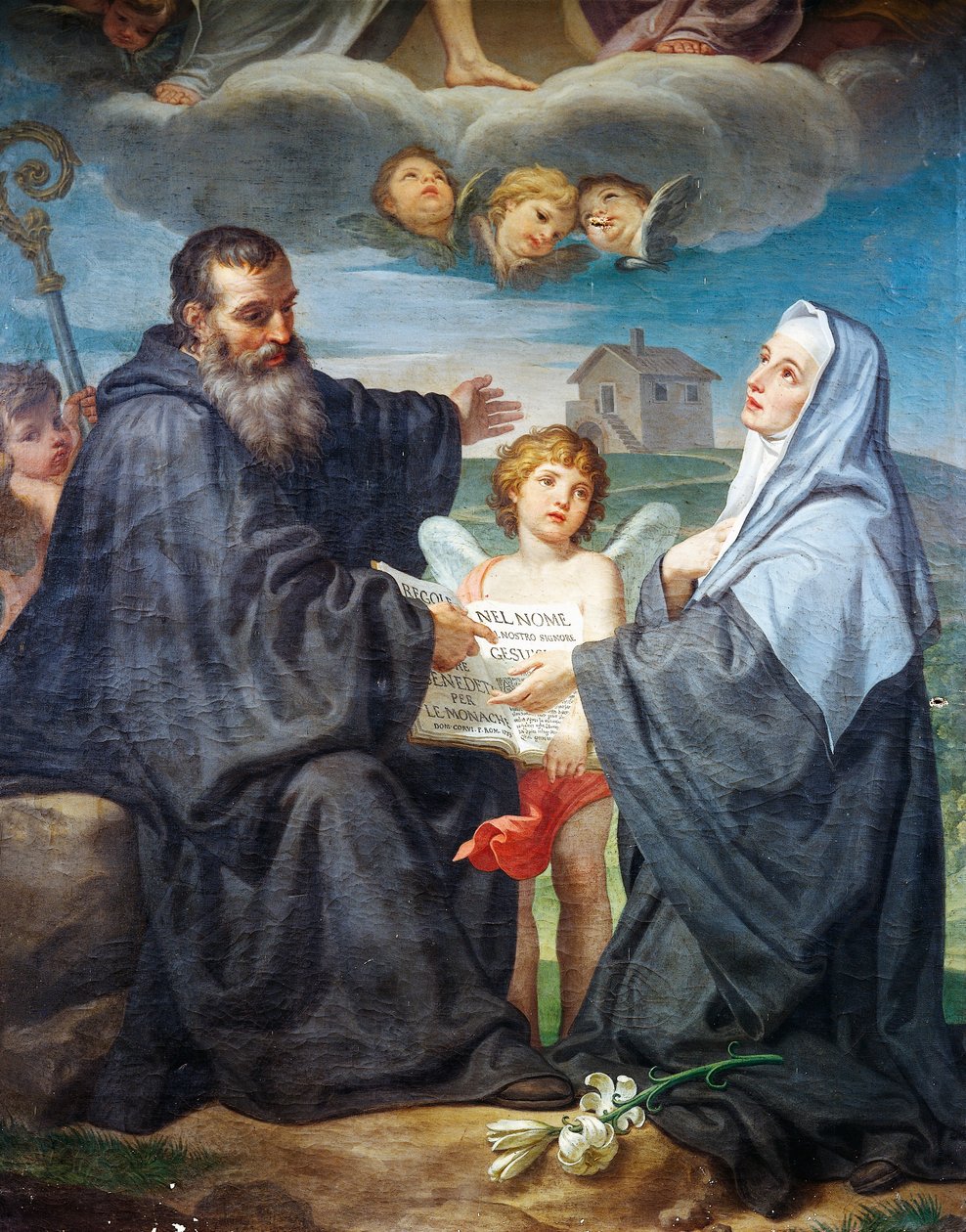 São Bento e Santa Escolástica de Domenico Corvi (1721-1803) de Domenico Corvi
