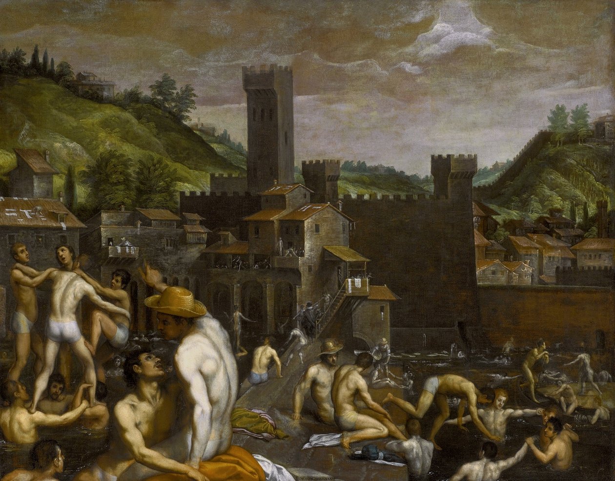 Banhistas em San Niccolo de Domenico Cresti