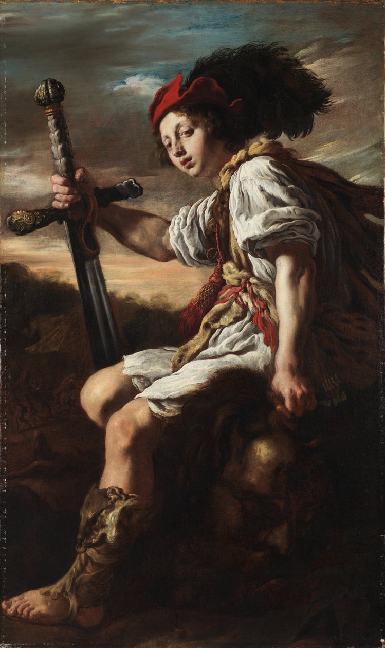 Italiano:  Davide con la testa di Golia David com a cabeça de Golias de Domenico Fetti