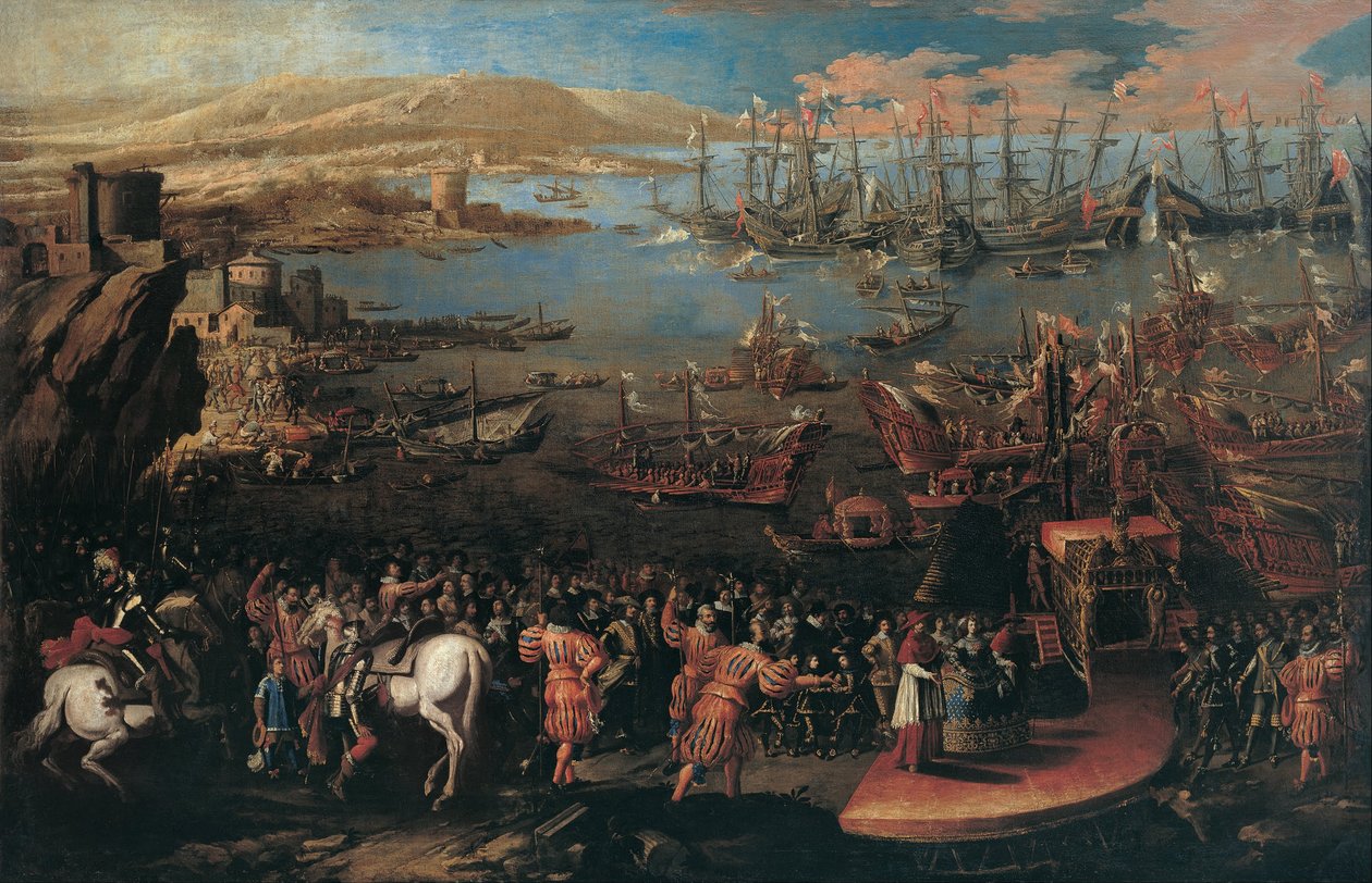 O desembarque da infanta Maria em Nápoles de Domenico Gargiulo