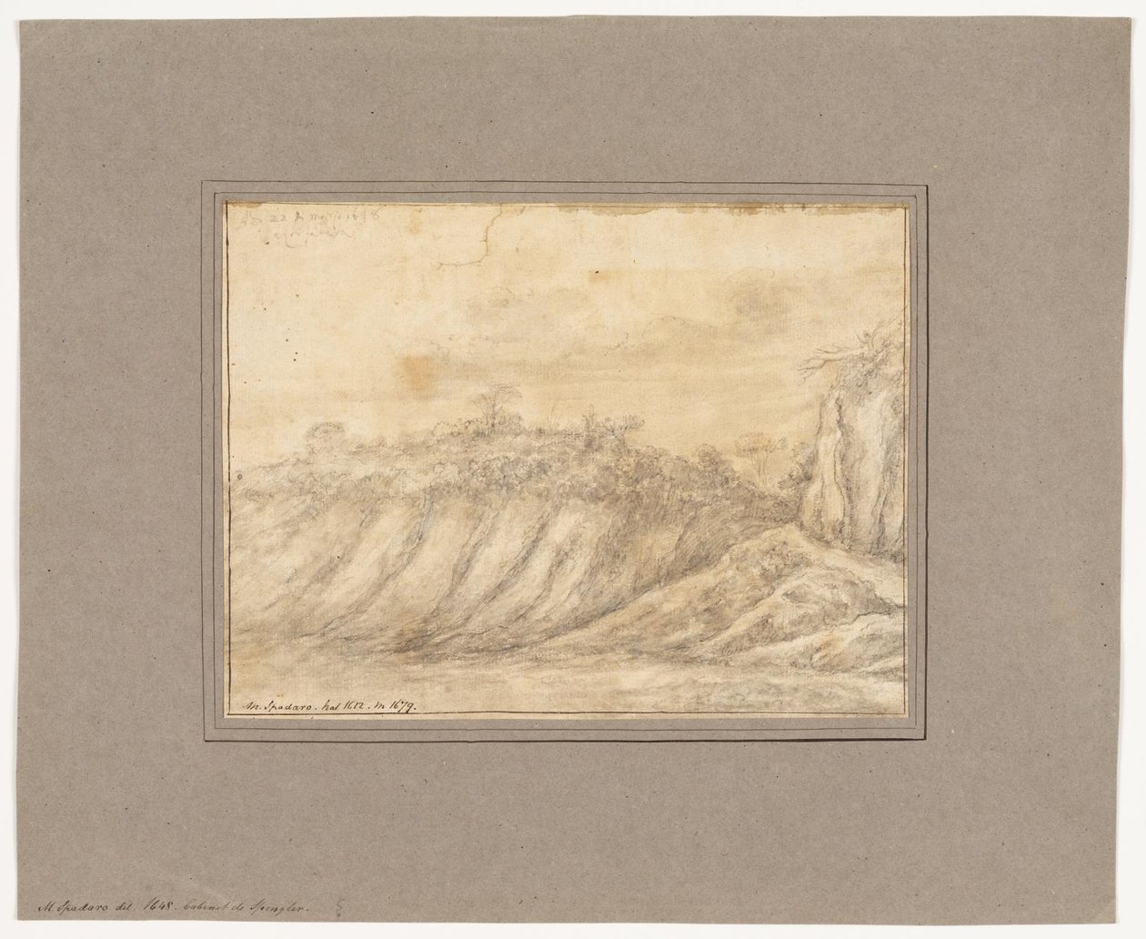 Vista de Solfatara di Pozzuoli, Nápoles. de Domenico Gargiulo