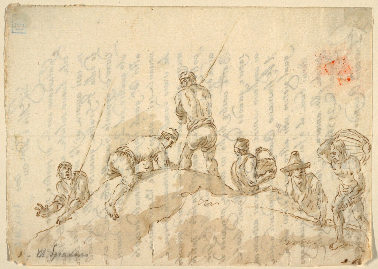 Figuras em uma colina de Domenico Gargiulo, called Micco Spadaro