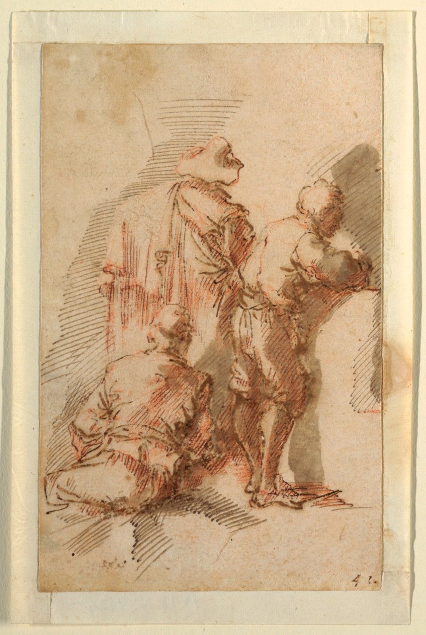 Três homens de Domenico Gargiulo, called Micco Spadaro
