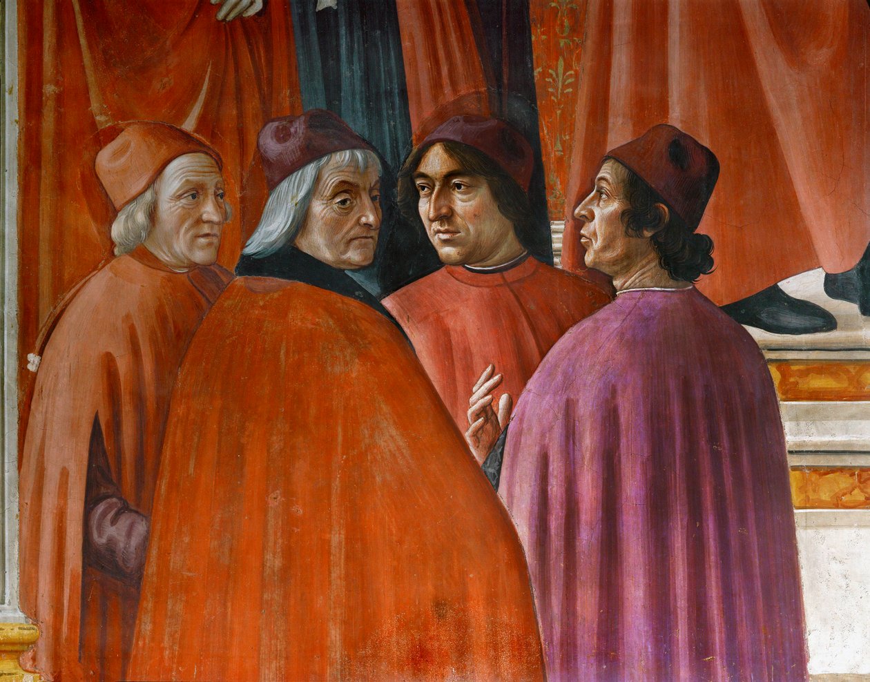 Anunciação a Zacarias (pintura mural) de Domenico Ghirlandaio