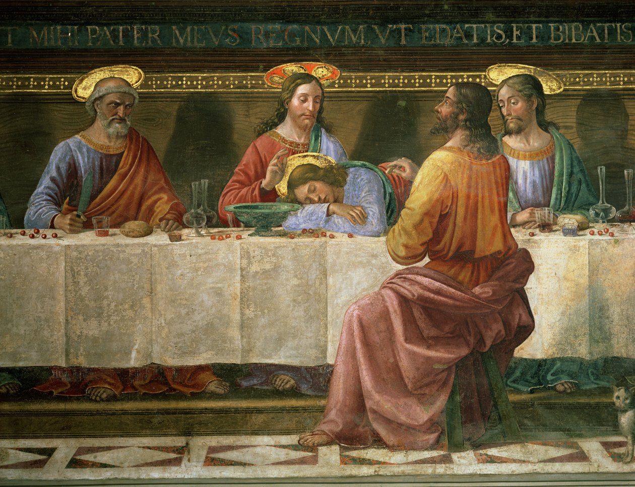 Detalhe da Última Ceia de Domenico Ghirlandaio