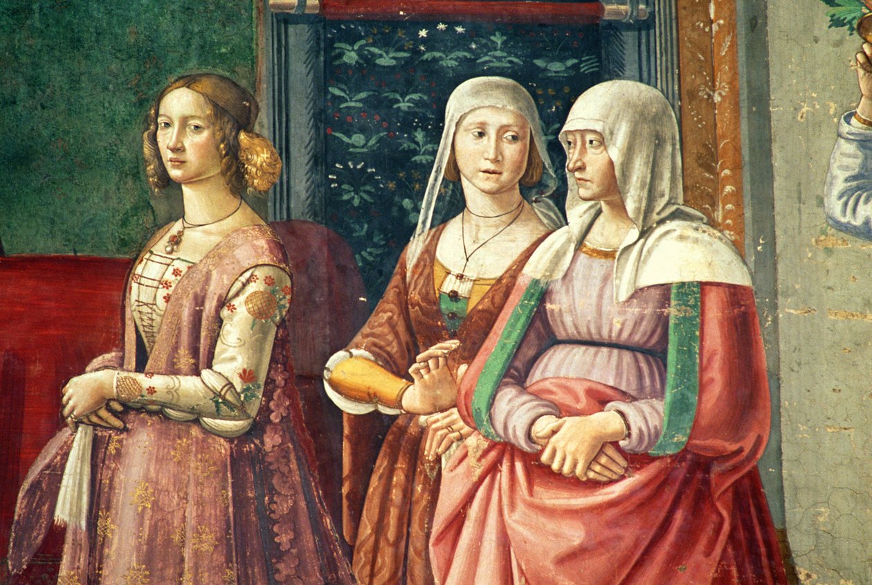 Senhoras florentinas, do nascimento de São João Batista de Domenico Ghirlandaio