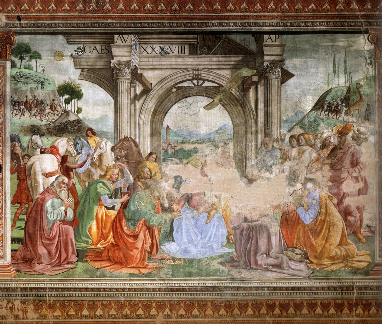 Alemão: Adoração dos Reis Magos de Domenico Ghirlandaio