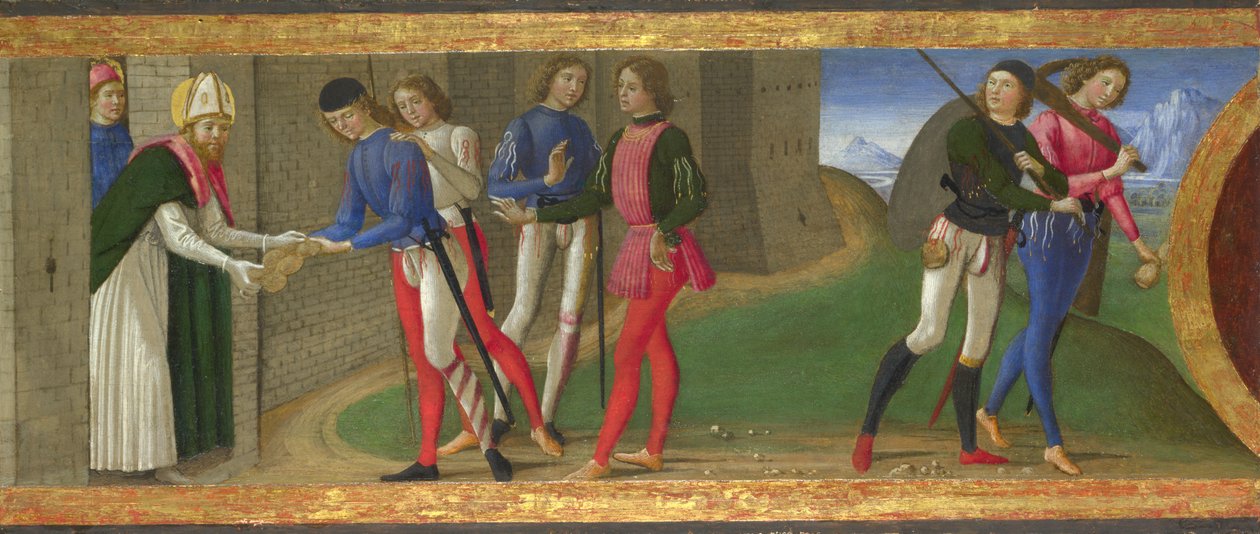 Lenda dos Santos Justus e Clemente de Volterra, ca 1479 de Domenico Ghirlandaio
