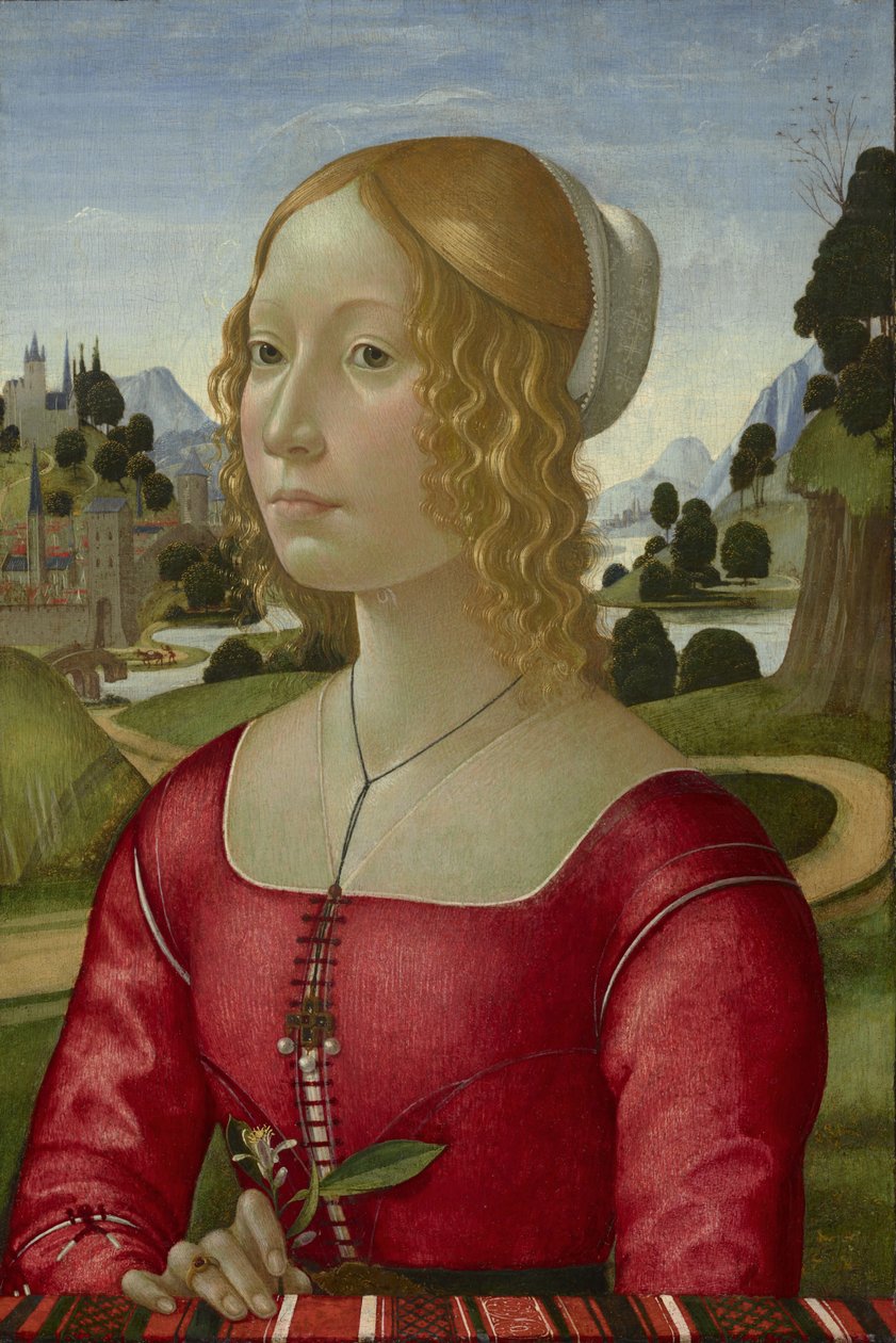 Retrato de uma senhora, c.1490 de Domenico Ghirlandaio