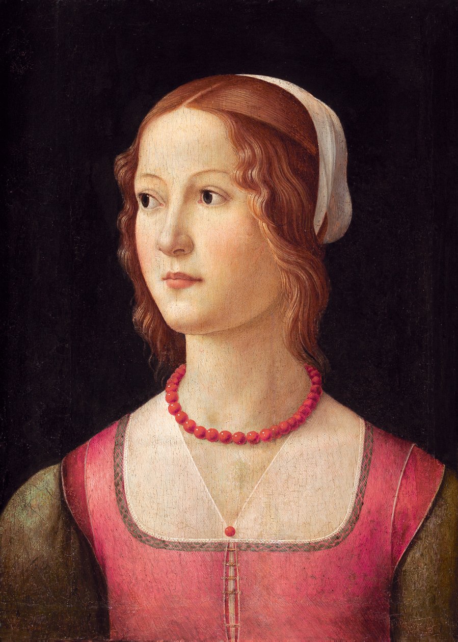 Retrato de uma jovem mulher de Domenico Ghirlandaio