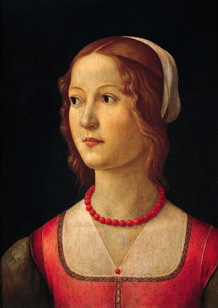 Retrato de rapariga por Domenico Ghirlandaio (1449-1494), cerca de 1485 de Domenico Ghirlandaio