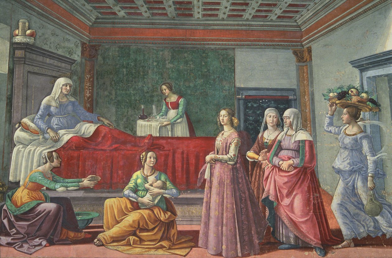 O nascimento de São João Batista de Domenico Ghirlandaio