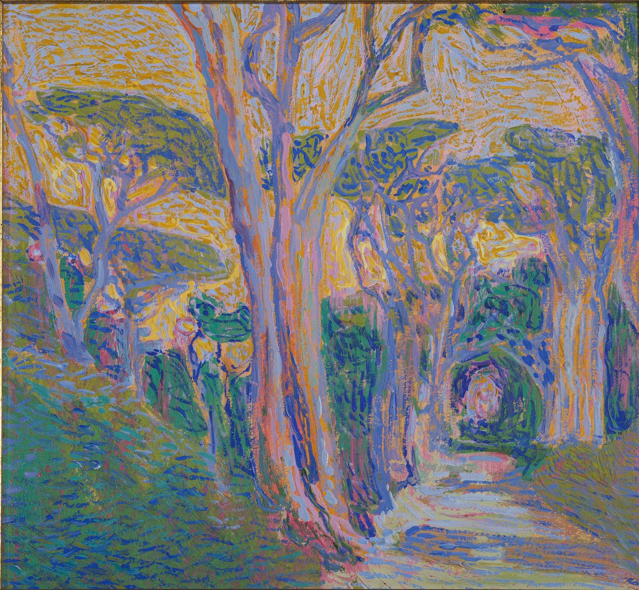 Floresta de pinheiros em Portofino, c.1920 de Domenico Guerello