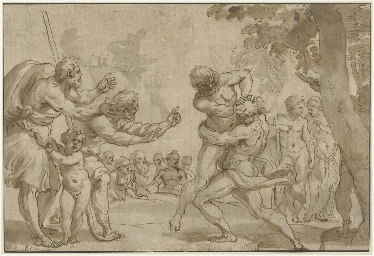 Hércules em Antaeus de Domenico I Piola