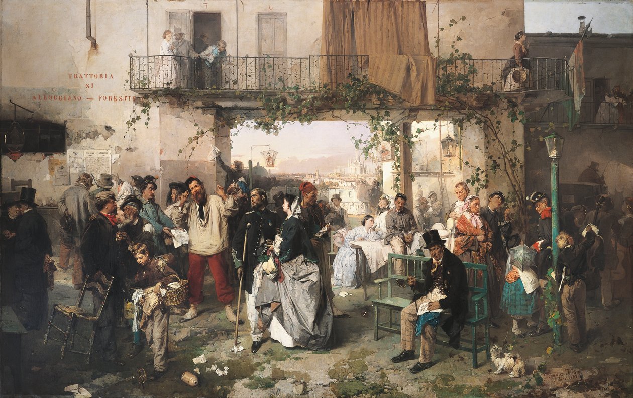 Notícias da Paz de Villafranca de Domenico Induno