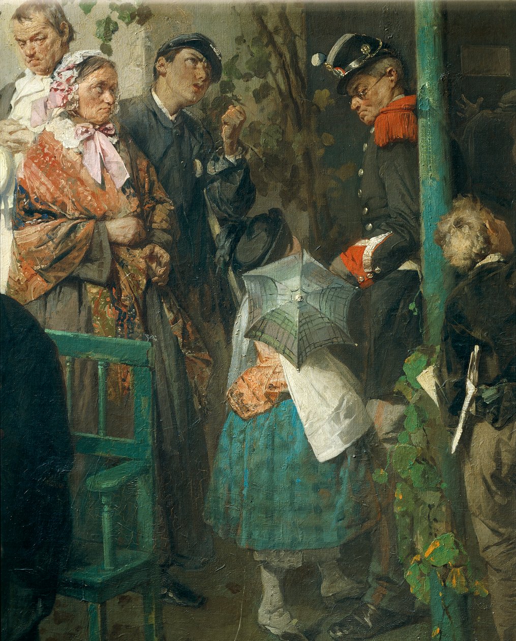 Notícias da Paz de Villafranca, de Domenico Induno, detalhe de Domenico Induno