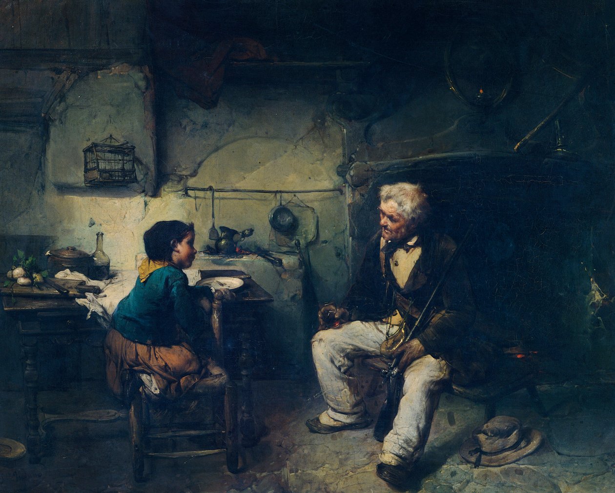 O caçador, por Domenico Induno de Domenico Induno