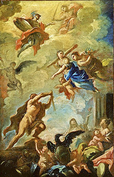 O Triunfo de Hércules (óleo sobre tela) de Domenico Mondo