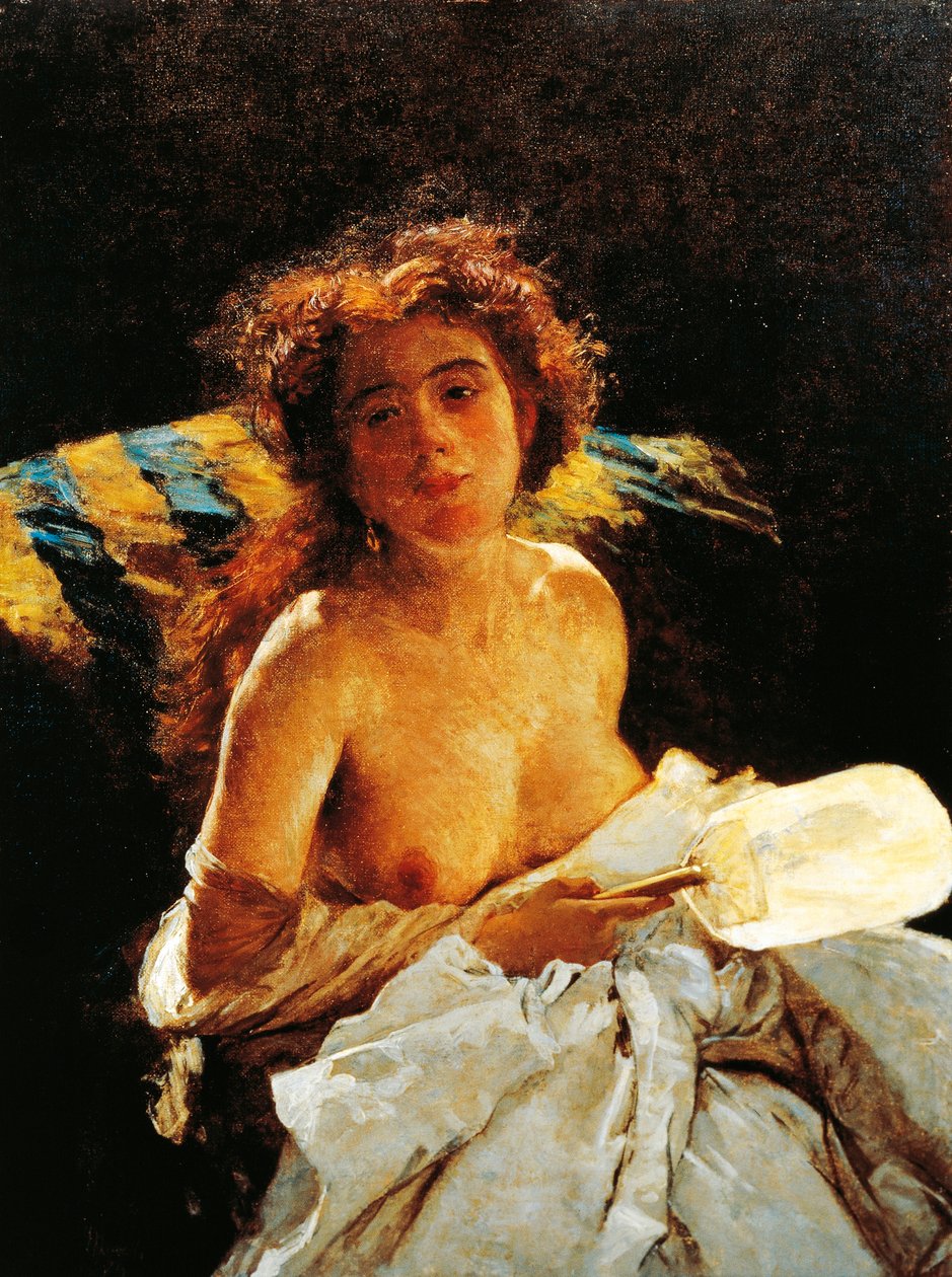 Senhora com Fã de Domenico Morelli