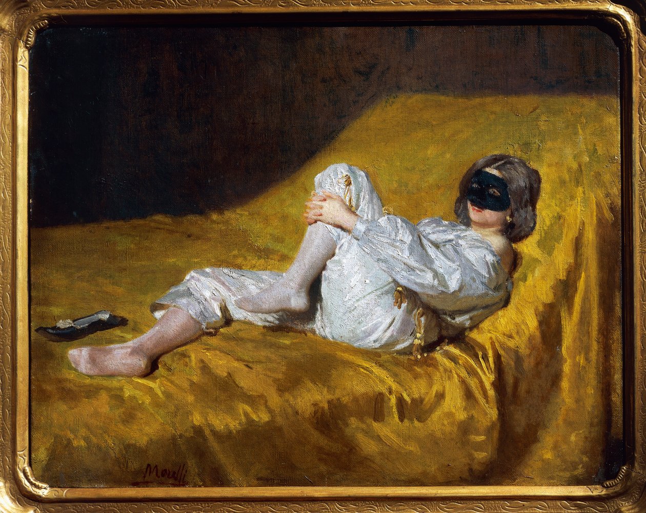 Máscara (óleo sobre tela) de Domenico Morelli