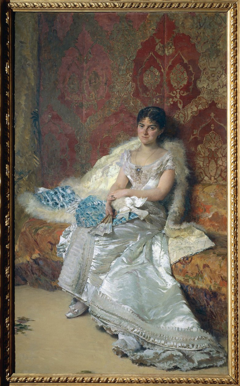 Retrato da Sra. Theresa Oneto Maglione, de Domenico Morelli de Domenico Morelli
