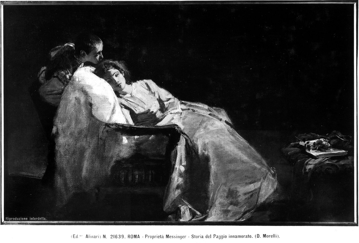 A página no amor de Domenico Morelli