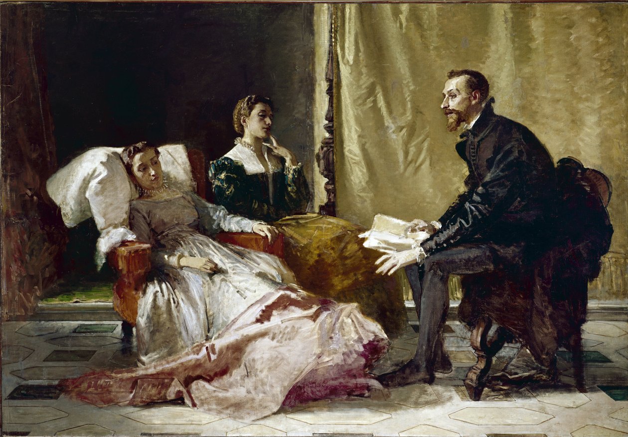 Torquato Tasso lendo Gerusalemme liberata para Eleonora d