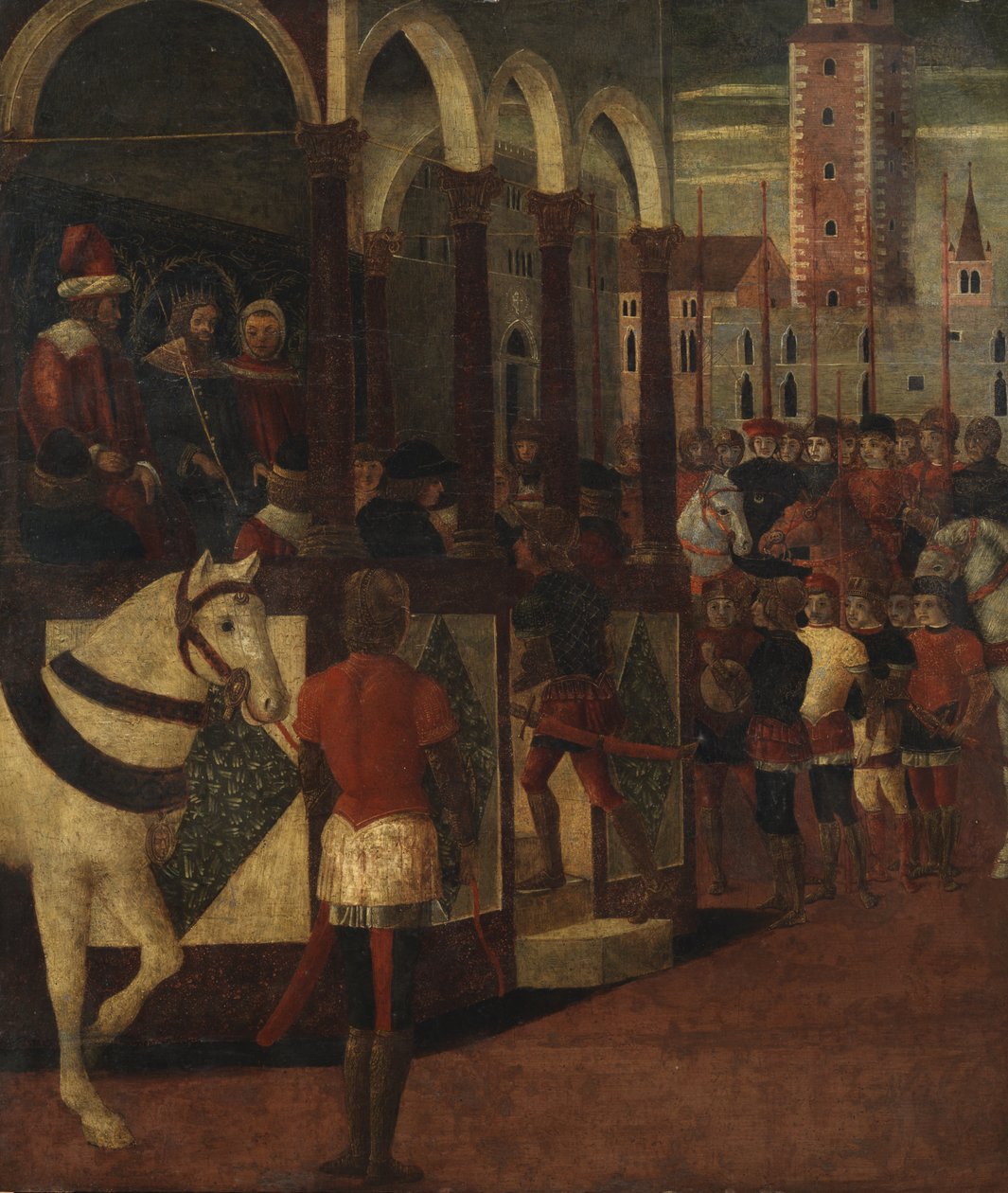 Rei dando uma audiência, 1475-1500 de Domenico Morone