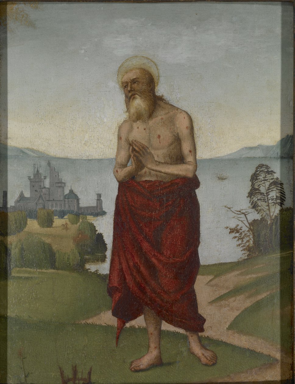 St. Onuphrus (óleo sobre painel) de Domenico Panetti