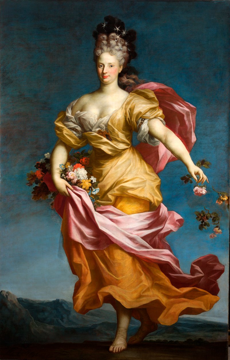 Paola Maria Lomellini Adorno como Flora, c.1699 (óleo sobre tela) de Domenico Parodi