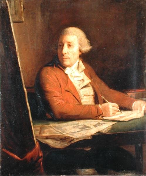 Retrato de Francesco Bartolozzi (1727-1815) (óleo sobre tela) de Domenico Pellegrini