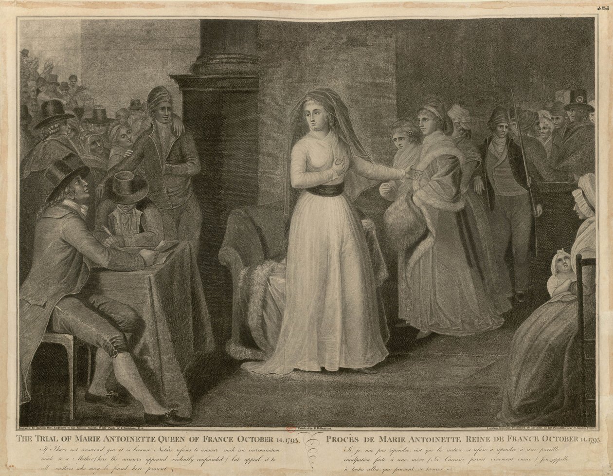 O Julgamento de Maria Antonieta, Rainha da França, 14 de outubro de 1793. de Domenico Pellegrini