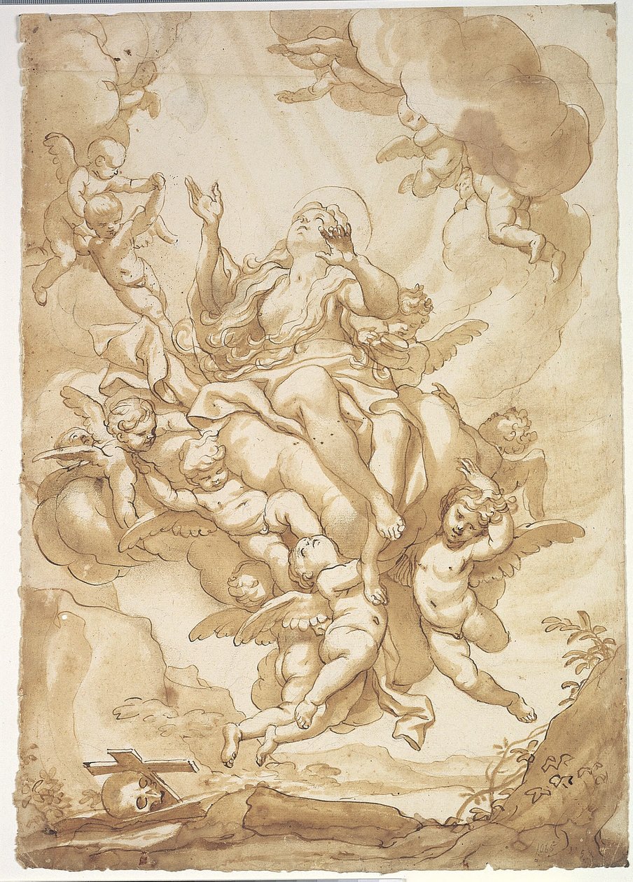 Ascensão de Santa Maria Madalena de Domenico Piola
