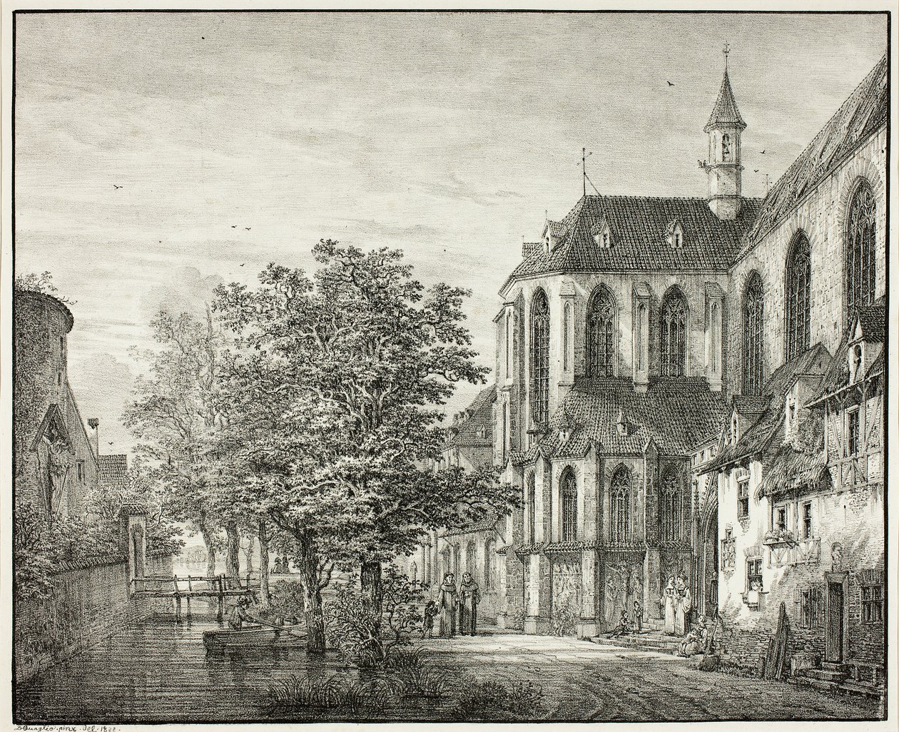 Igreja Paroquial em Boppard, no Reno de Domenico Quaglio
