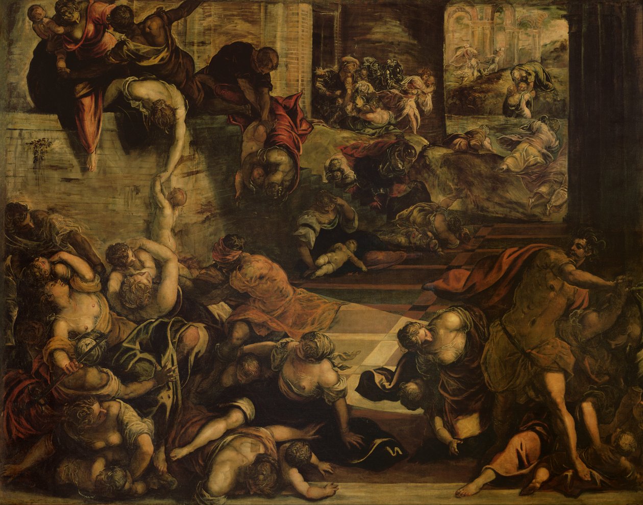 O Massacre dos Inocentes de Domenico Robusti (attr.) Tintoretto