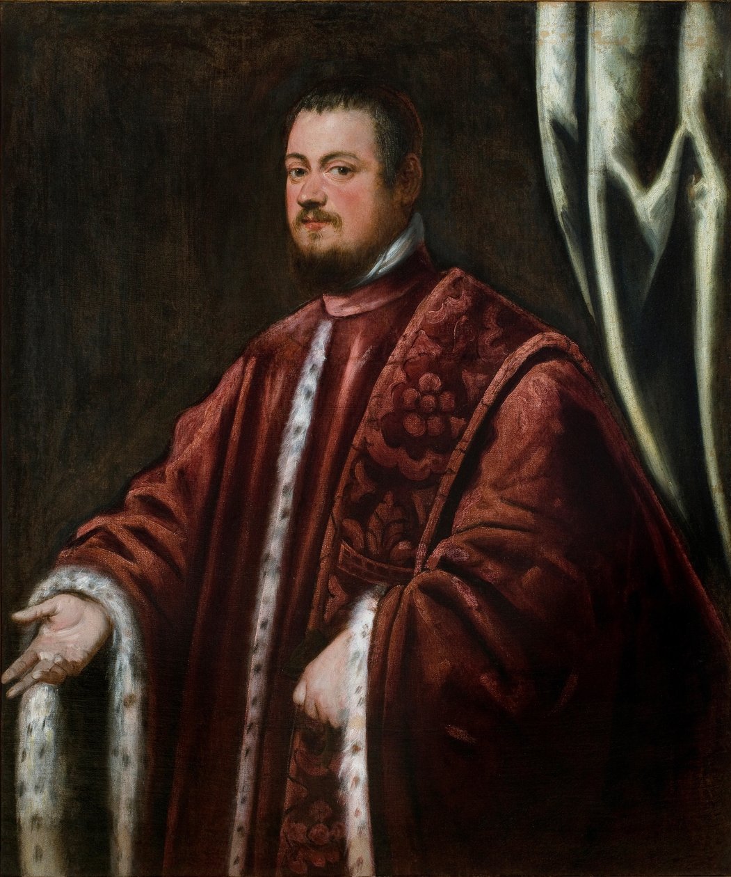Retrato de Nicolo Da Ponte (1491-1585) - Peinture de Domenico Robustio dit Tintoretto (1560-1635) , huile sur toile de Domenico Robusti Tintoretto