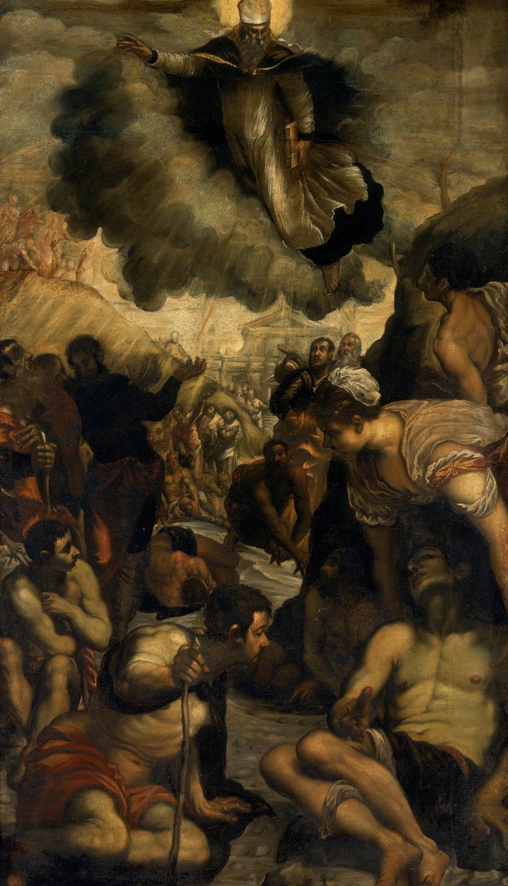 Santo Agostinho cura o aleijado, c.1549 de Domenico Robusti Tintoretto
