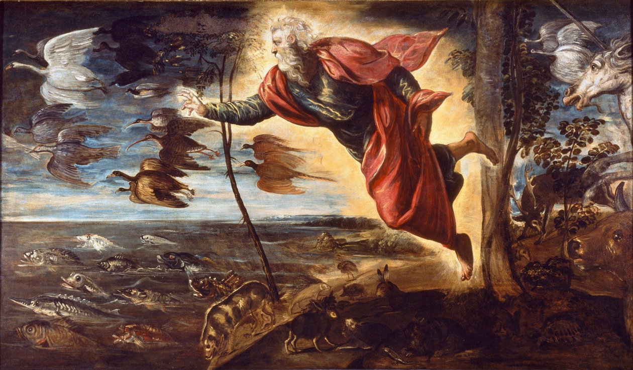 A Criação de Animais (Pintura de Domenico Robusti Tintoretto