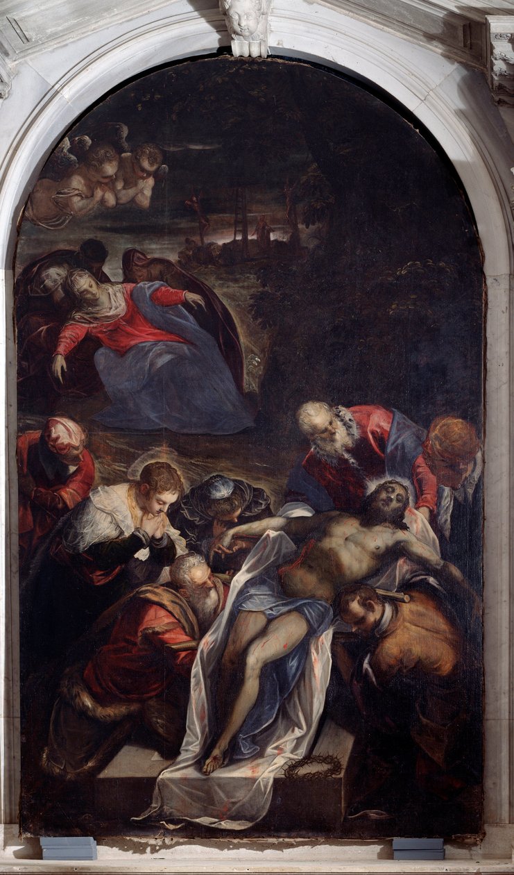O Depósito no Sepulcro (Pintura de Domenico Robusti Tintoretto