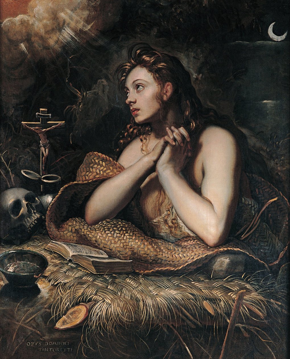 A Madalena Penitente, c.1600 de Domenico Robusti Tintoretto
