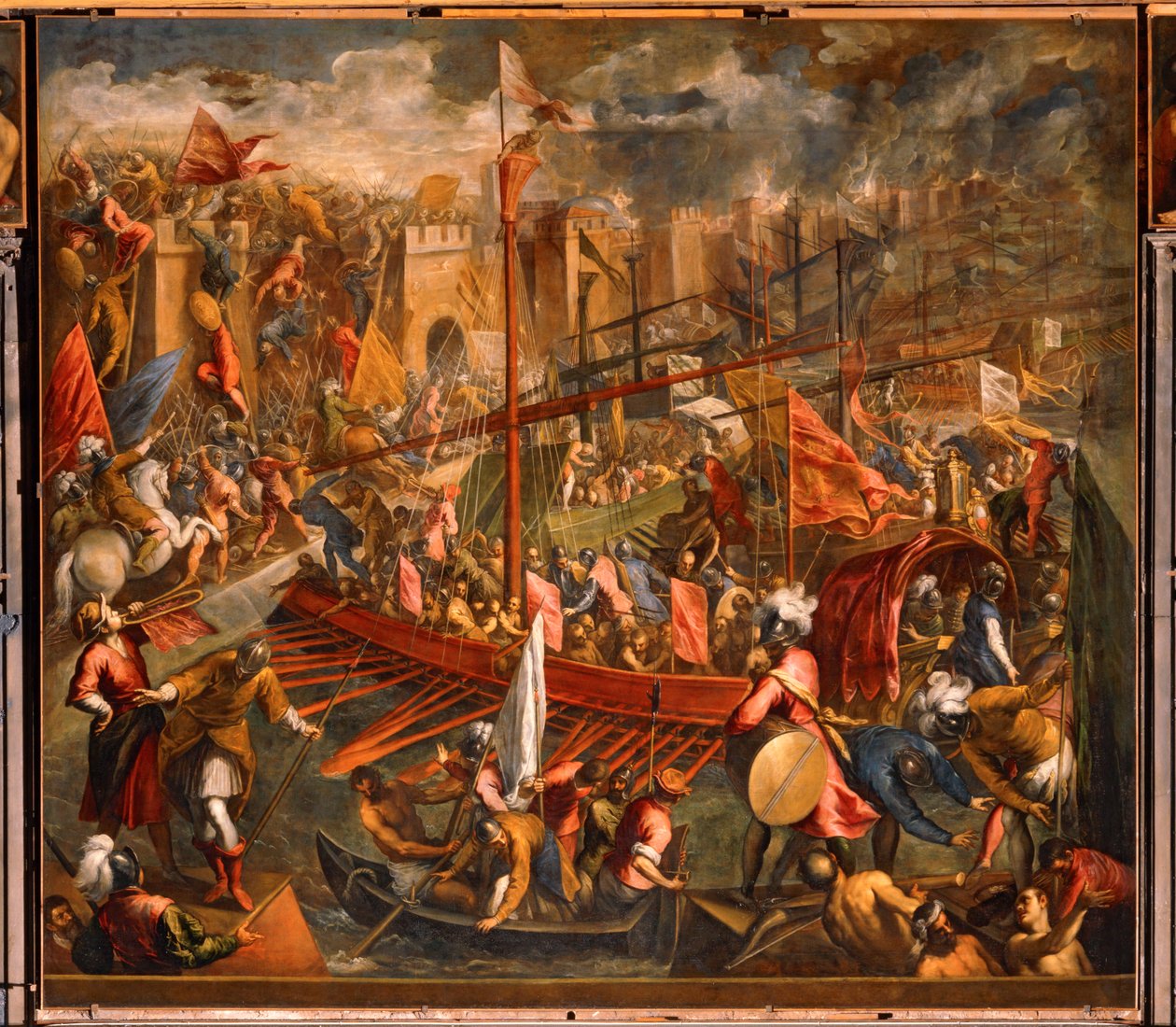 A conquista de Constantinopla pelos cruzados em 1204 (óleo sobre tela) de Domenico Robusti Tintoretto