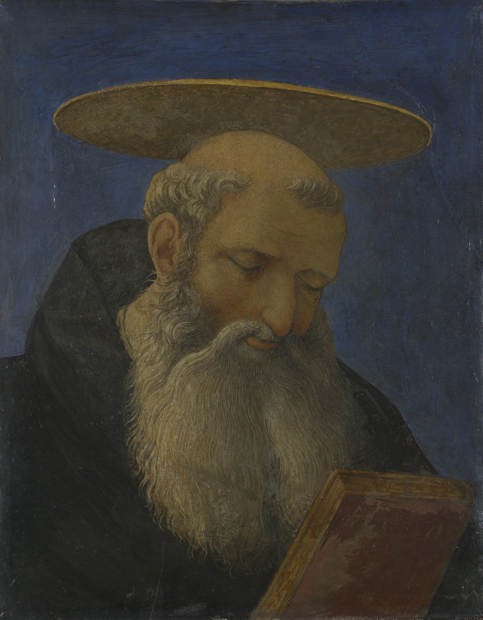 Cabeça de um Santo Barbudo Tonsurado do Tabernáculo de Carnesecchi, c. 1440 de Domenico Veneziano
